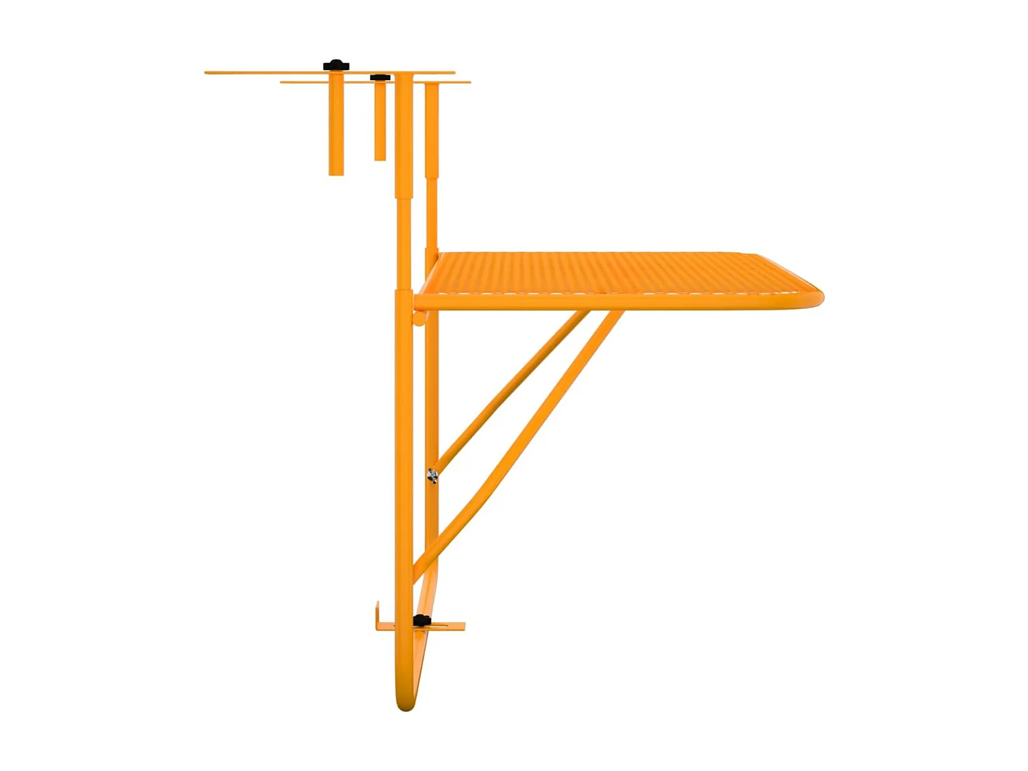 Mesa para varanda 60x40 cm aço amarelo