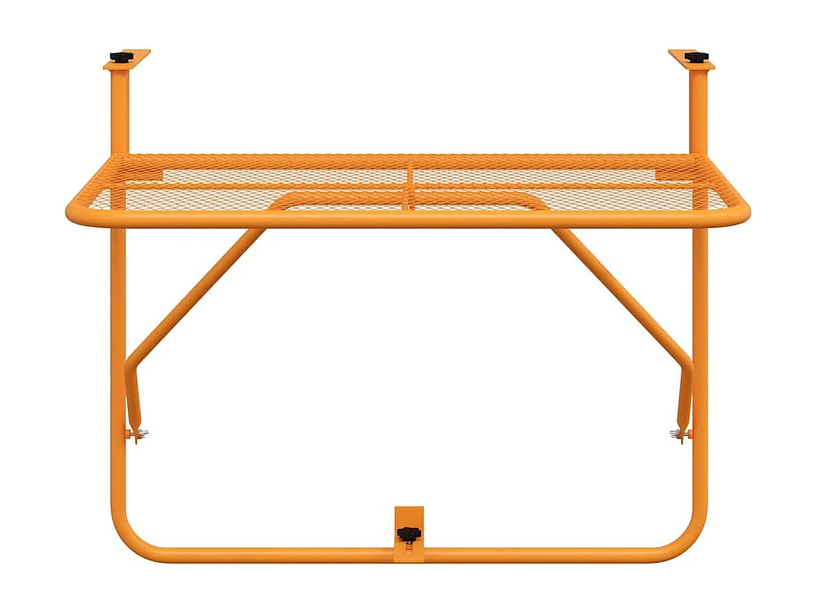 Tavolo da Balcone Giallo 60x40 cm in Acciaio