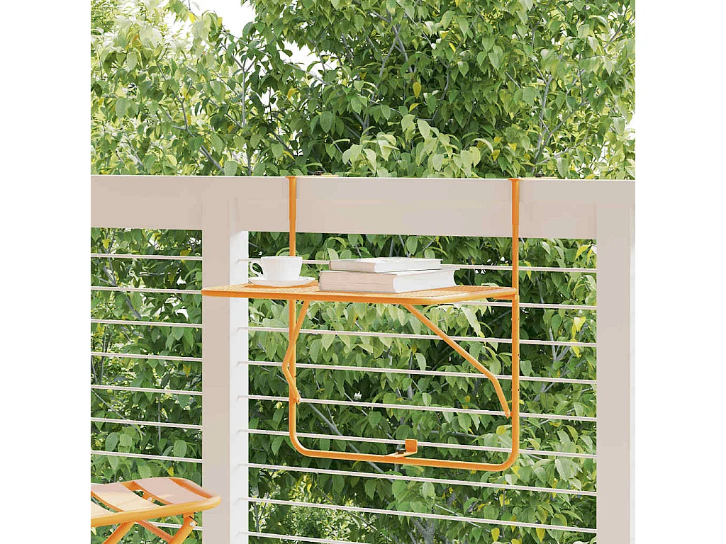 Table de balcon Jaune 60x40 cm Acier