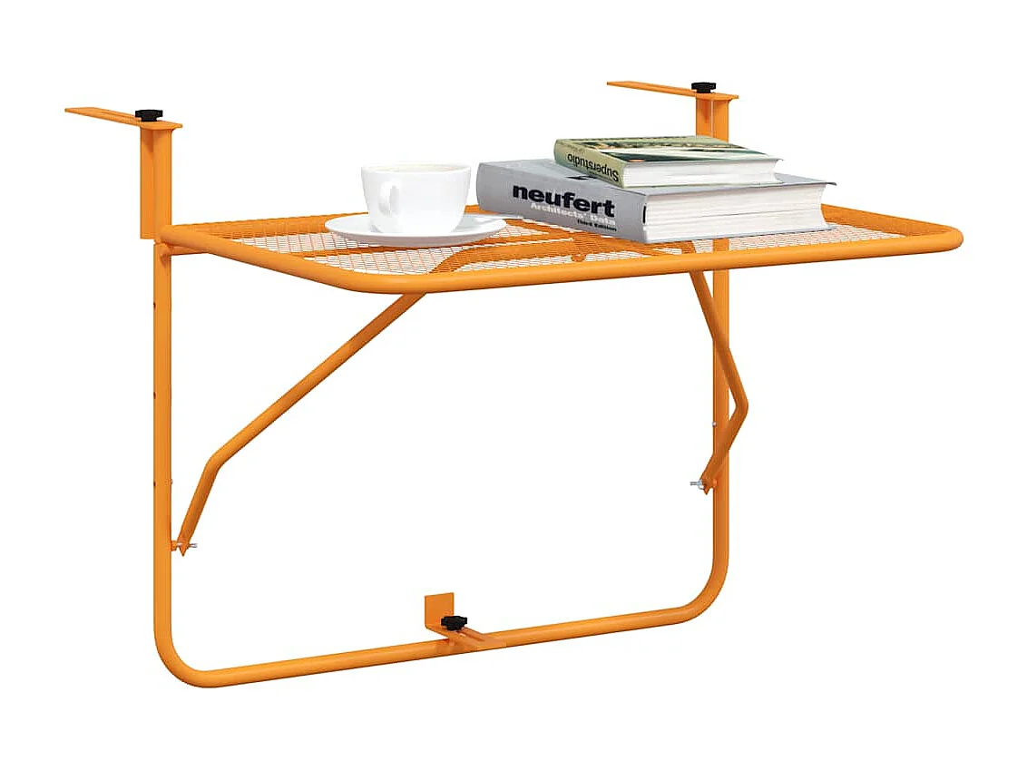 Table de balcon Jaune 60x40 cm Acier