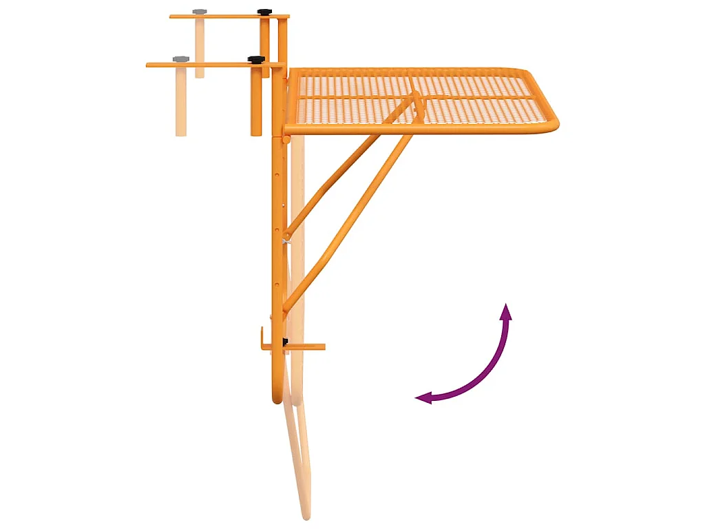 Balkontisch Gelb 60x40 cm Stahl
