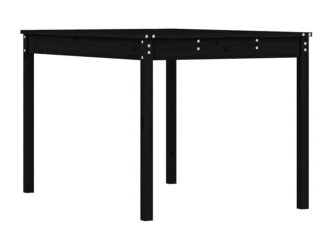 Mesa de jardín madera maciza pino negro 121x82,5x76 cm