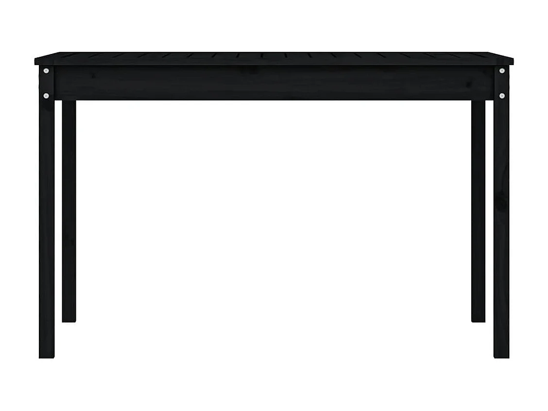 Mesa de jardín madera maciza pino negro 121x82,5x76 cm