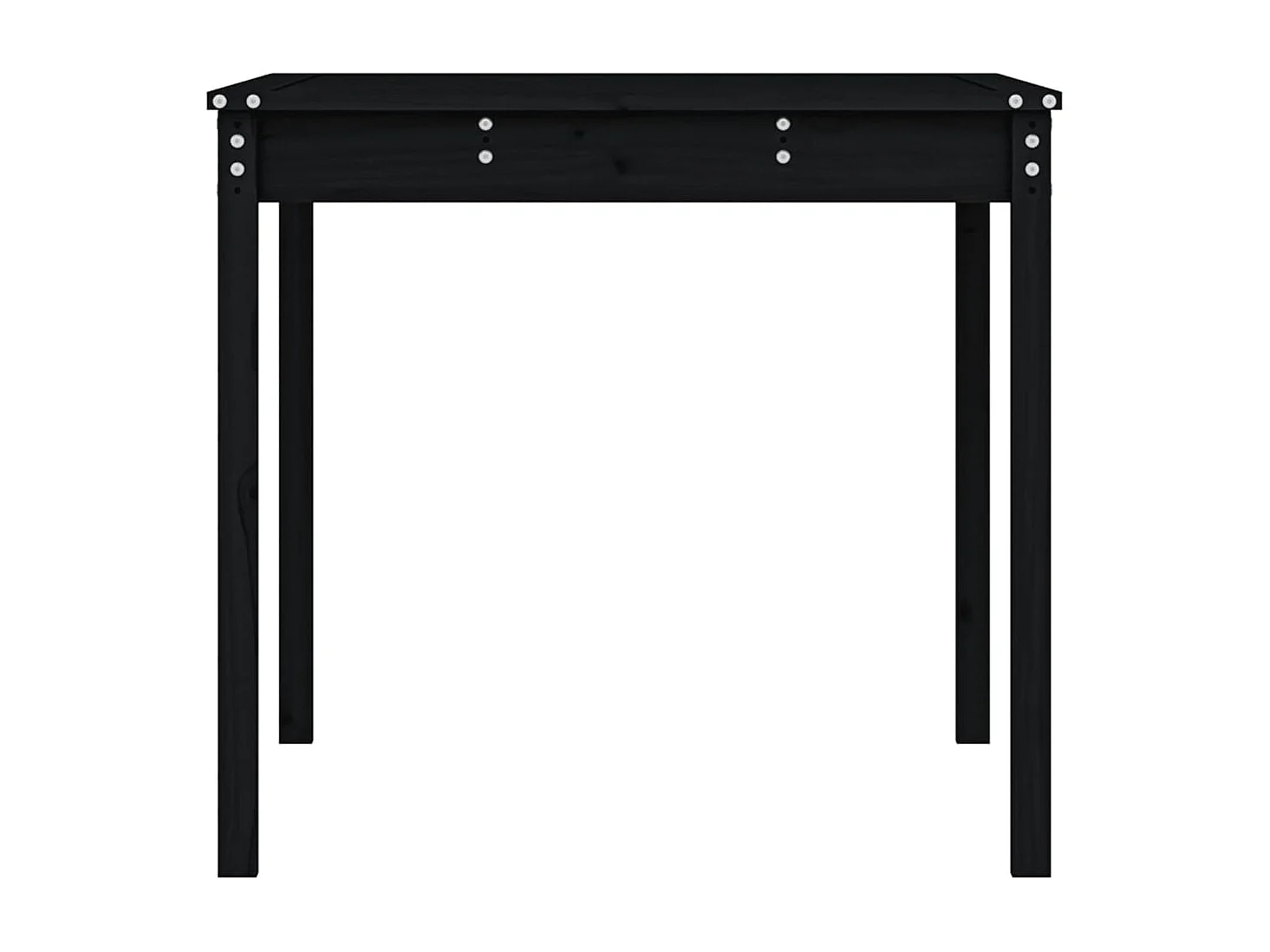 Mesa de jardín madera maciza pino negro 121x82,5x76 cm
