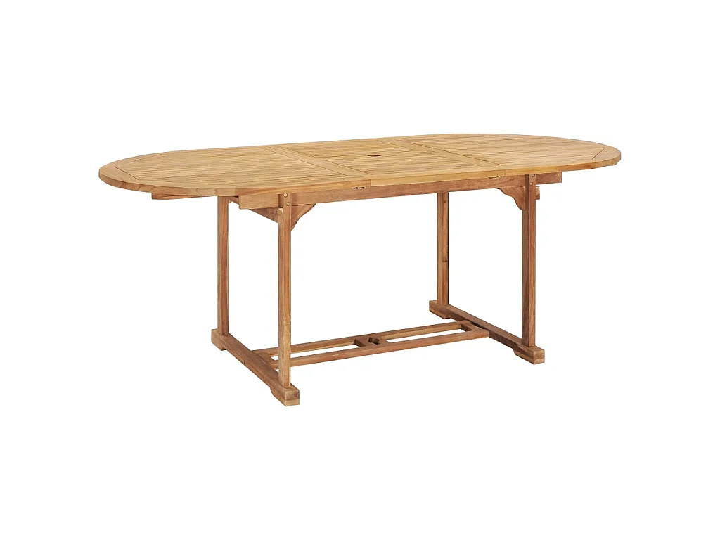 Table de jardin extensible 150-200x100x75 cm Teck solide