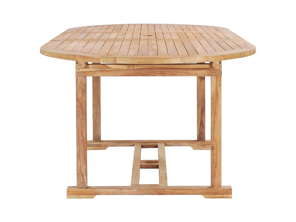 Table de jardin extensible 150-200x100x75 cm Teck solide