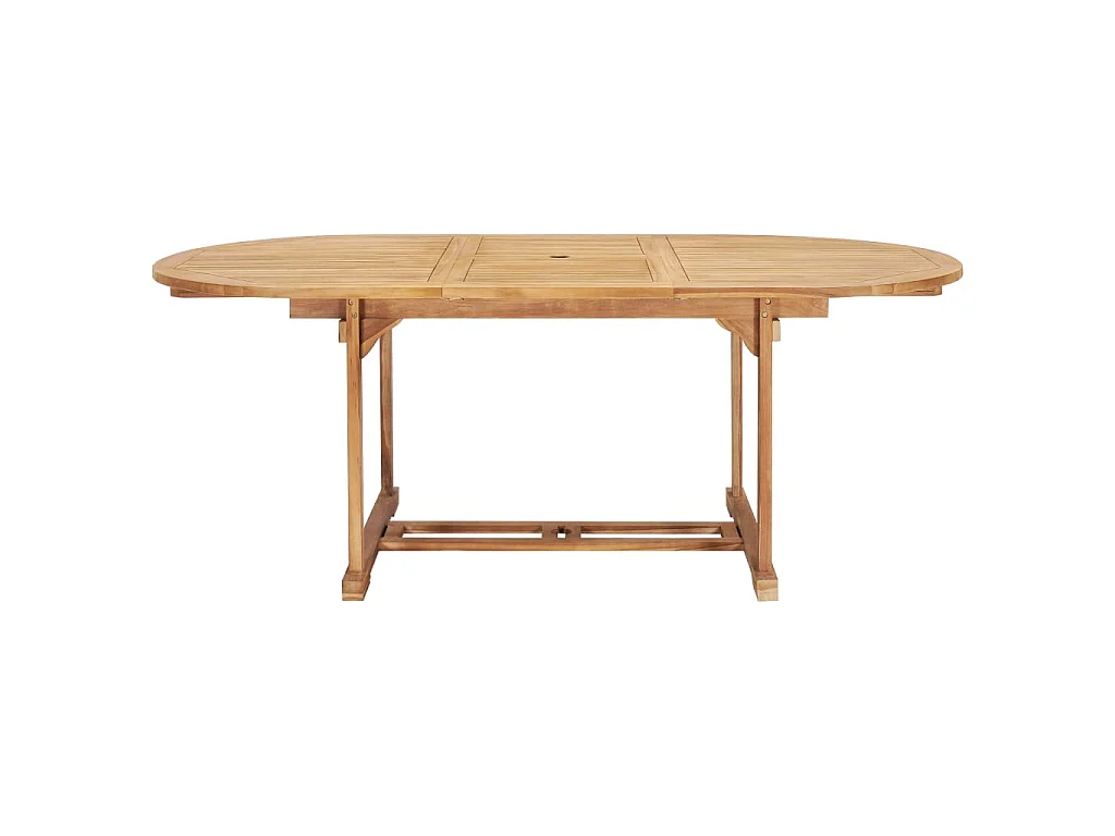 Table de jardin extensible 150-200x100x75 cm Teck solide