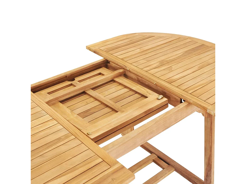 Table de jardin extensible 150-200x100x75 cm Teck solide