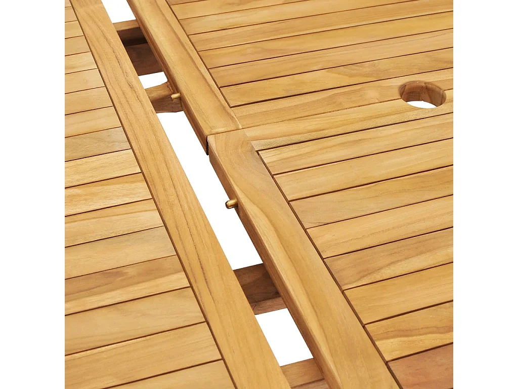 Table de jardin extensible 150-200x100x75 cm Teck solide