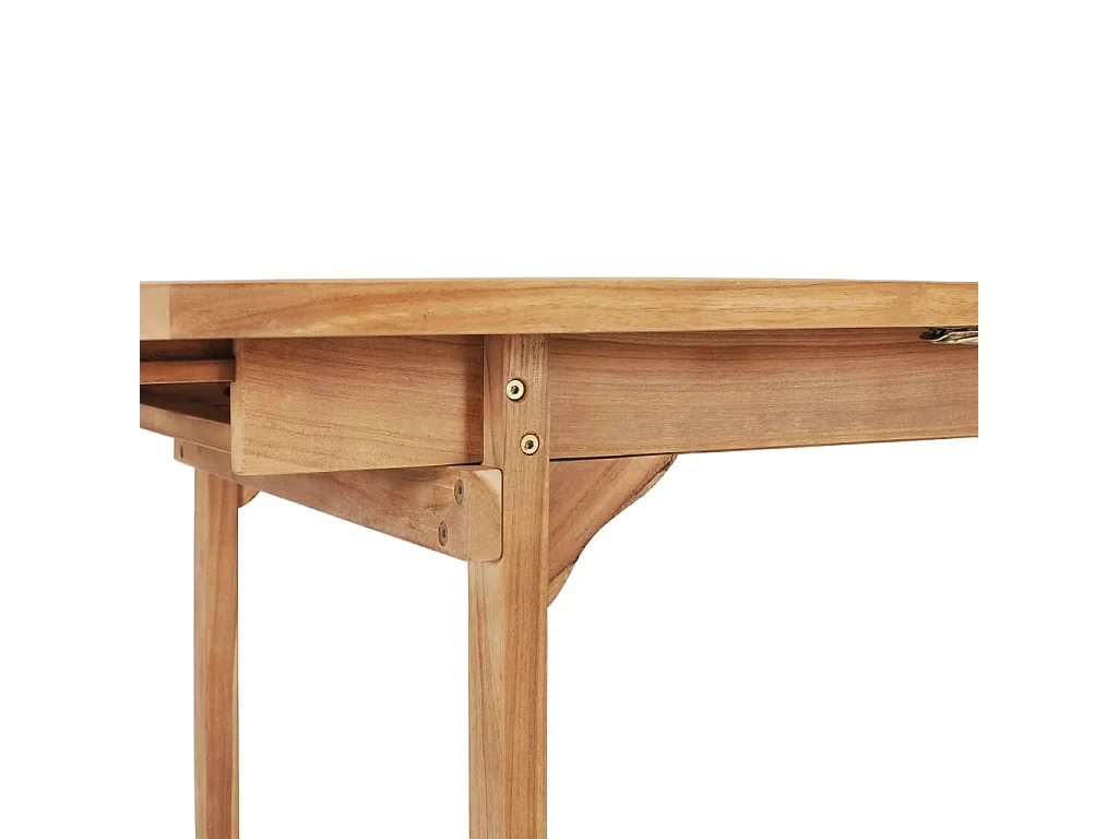 Table de jardin extensible 150-200x100x75 cm Teck solide