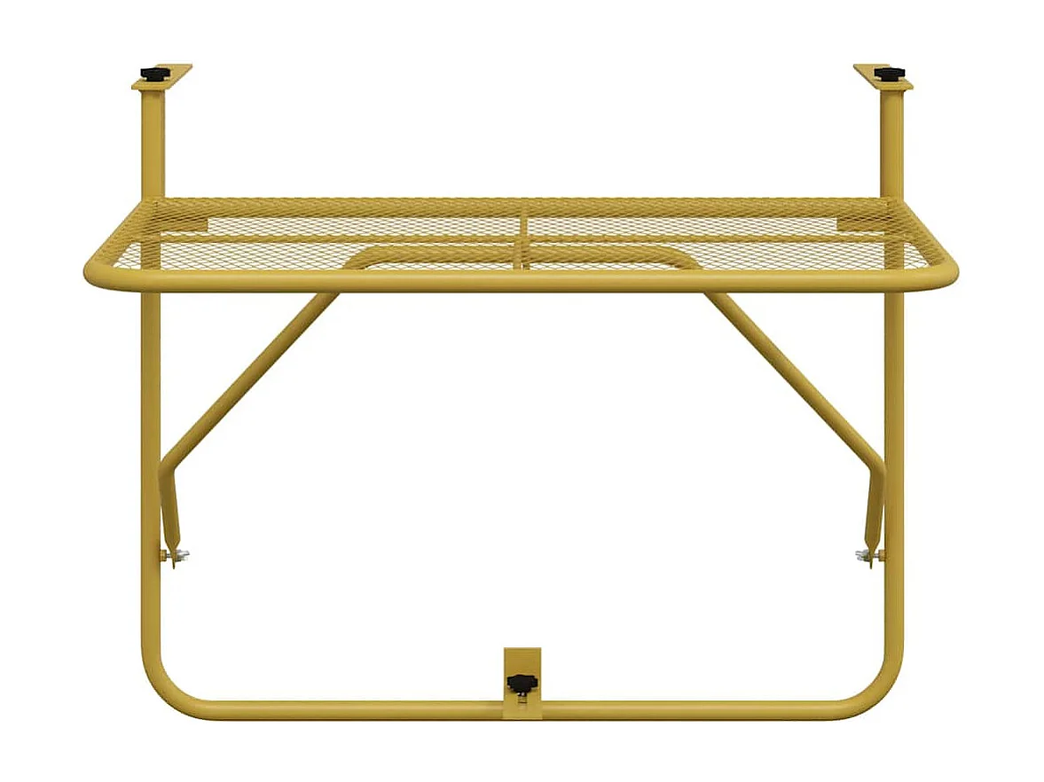 Mesa para varanda 60x40 cm aço dourado