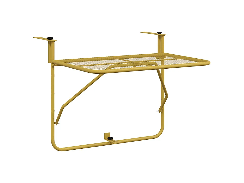 Balkontafel 60x40 cm staal goudkleurig