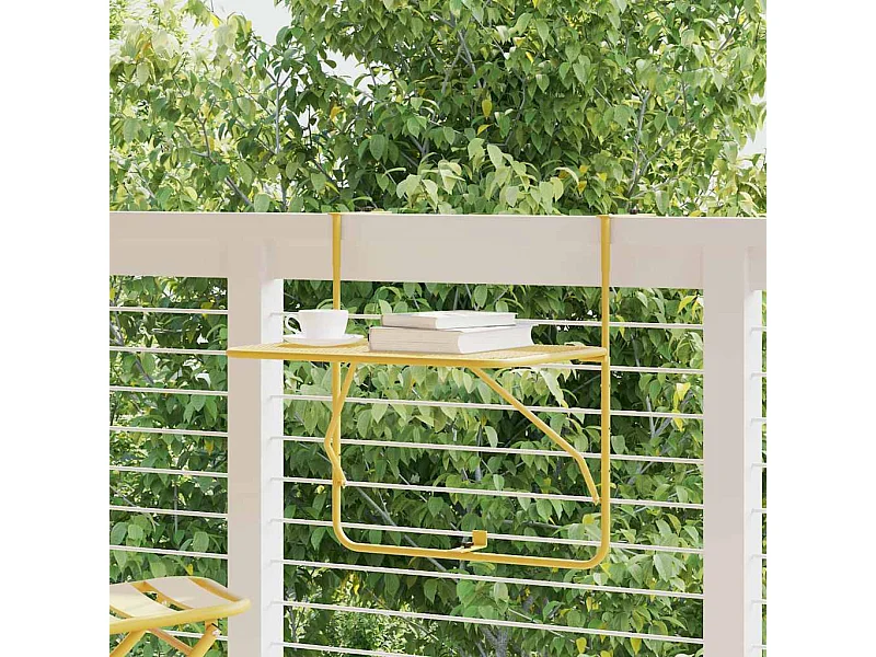 Table de balcon Doré 60x40 cm Acier