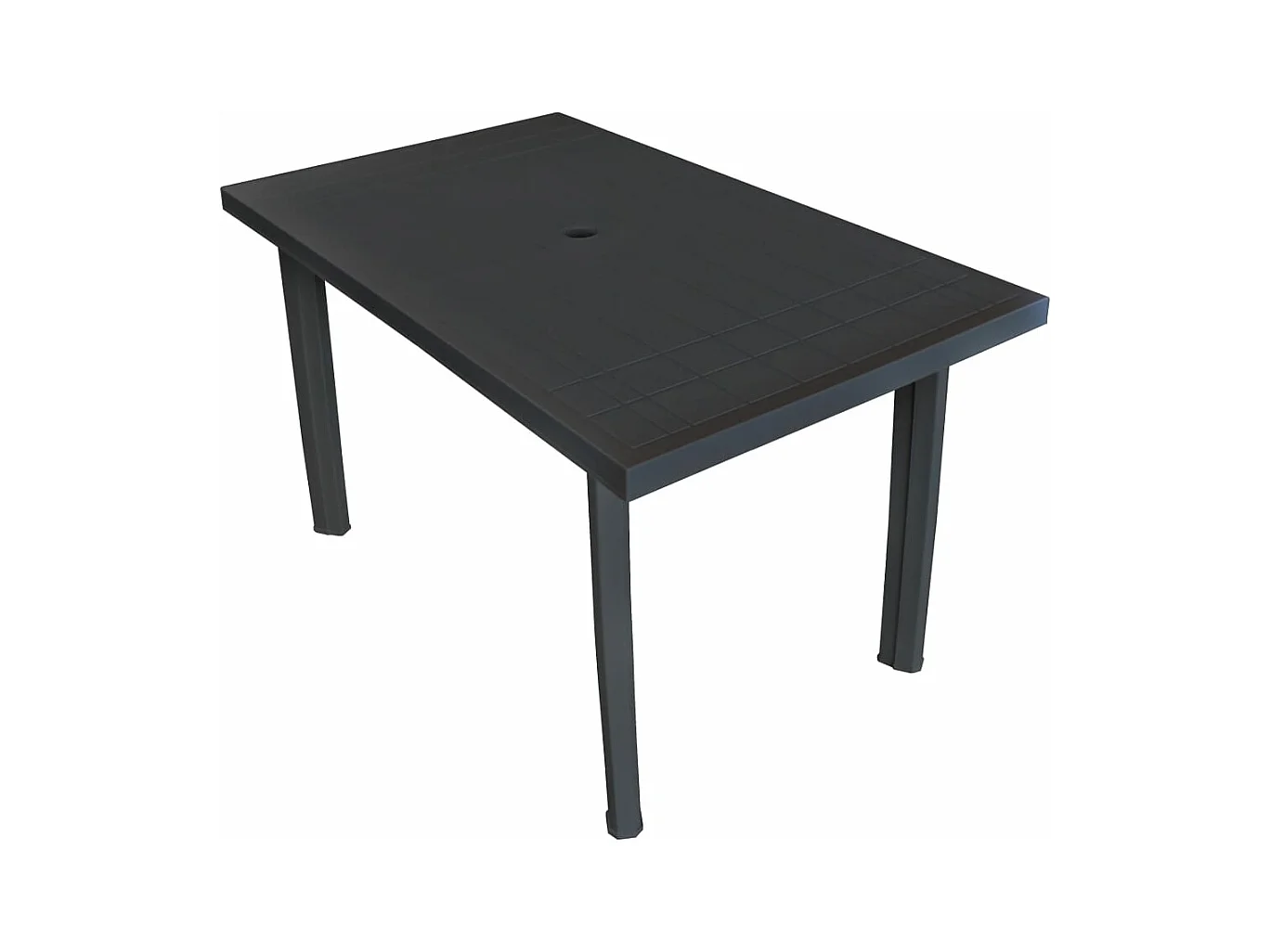 Tuintafel 126x76x72 cm kunststof antraciet