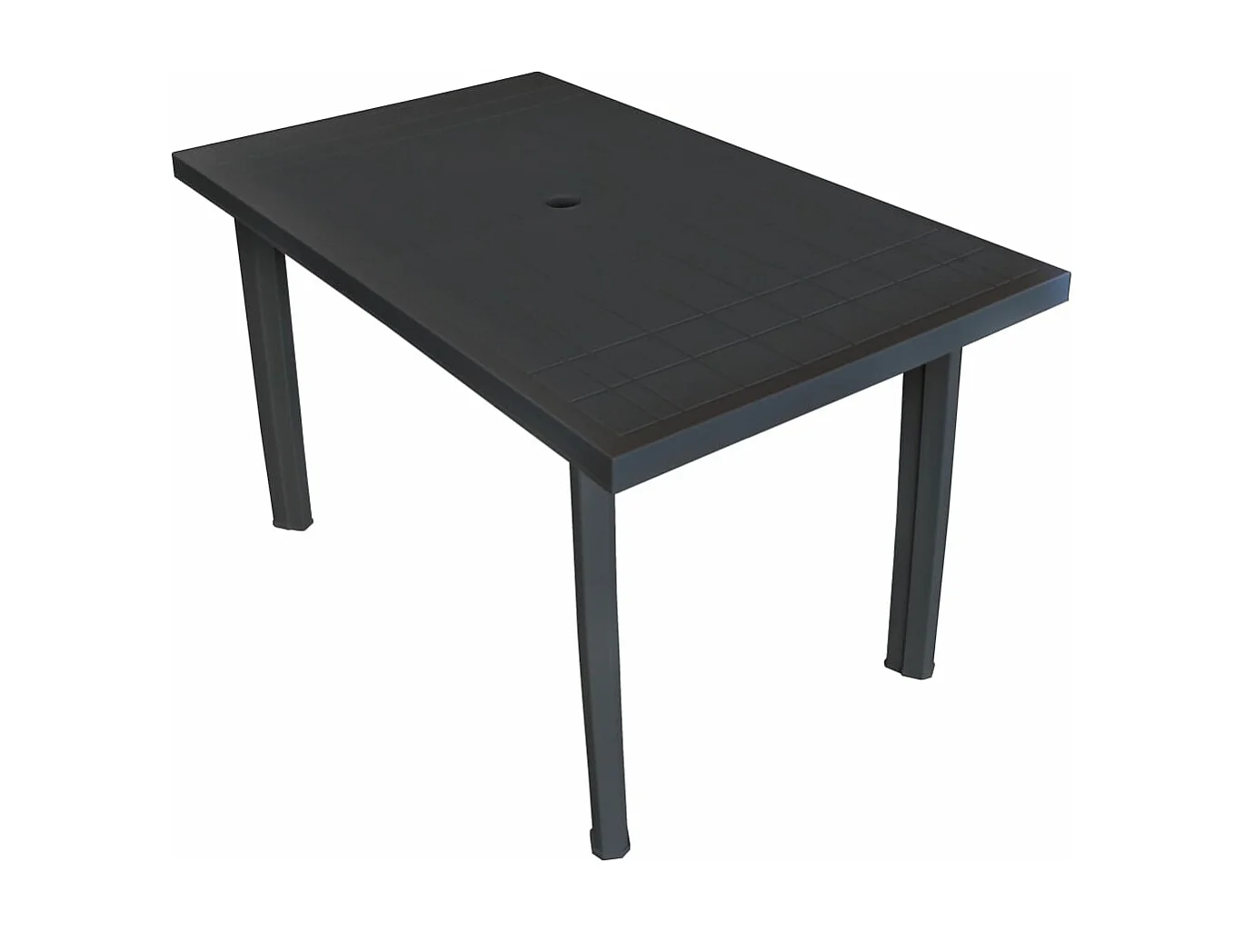 Table de jardin Anthracite 126 x 76 x 72 cm Plastique