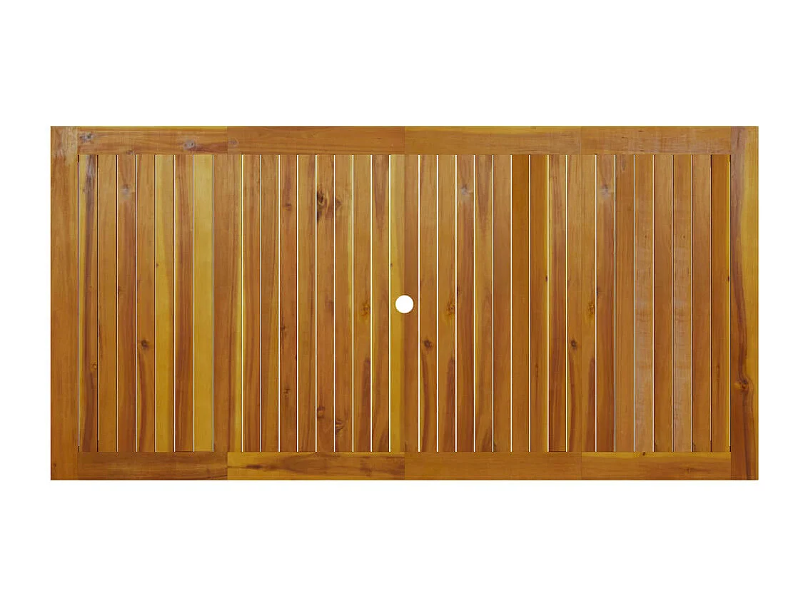 Mesa de jardín de madera maciza de acacia 200x100x74 cm