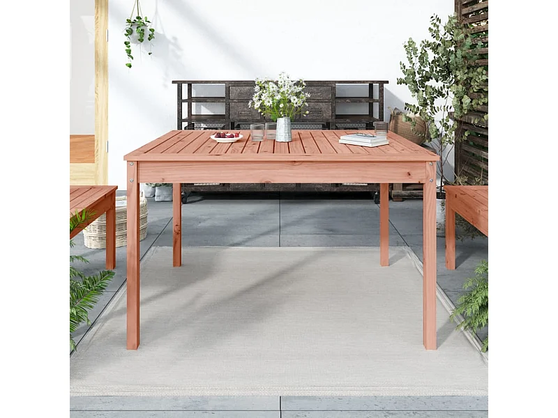 Mesa de jardín madera maciza abeto de Douglas 121x82,5x76 cm