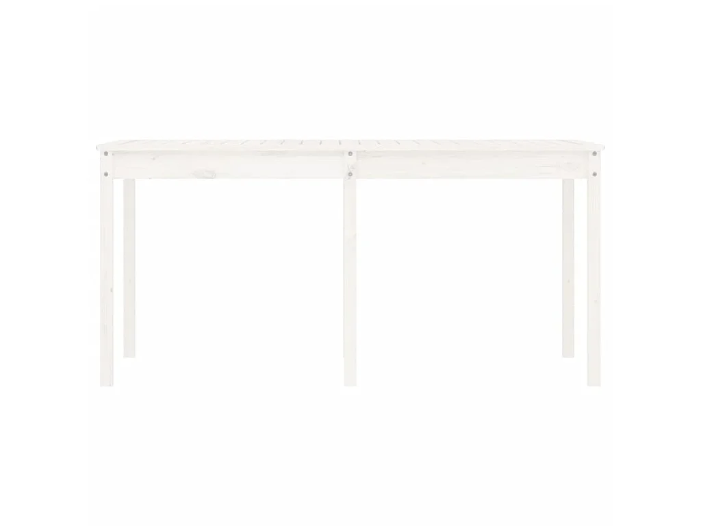 Table de jardin blanc 159,5x82,5x76 cm bois massif de pin