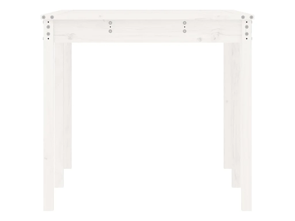 Table de jardin blanc 159,5x82,5x76 cm bois massif de pin