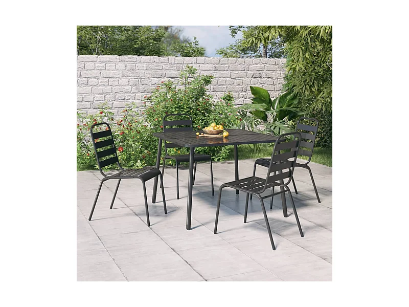Gartentisch Anthrazit 100x100x71 cm Stahl