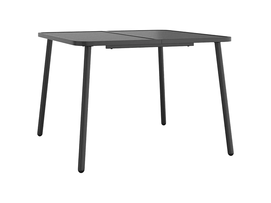 Mesa de jardín de acero gris antracita 100x100x71 cm