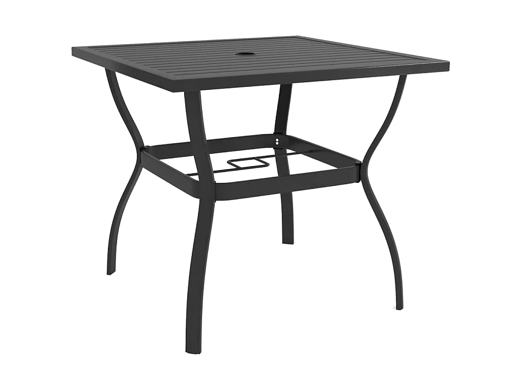 Tavolo da Giardino Antracite 81,5x81,5x72 cm in Acciaio