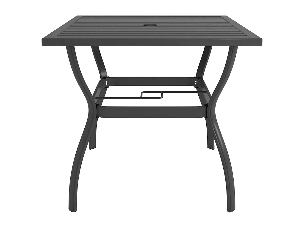 Tavolo da Giardino Antracite 81,5x81,5x72 cm in Acciaio