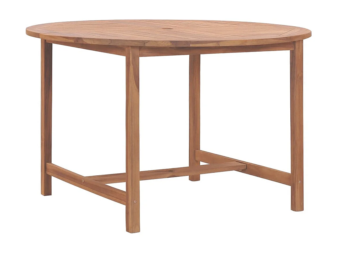 Tavolo da Pranzo da Giardino Ø110x75 cm Legno Massello di Teak