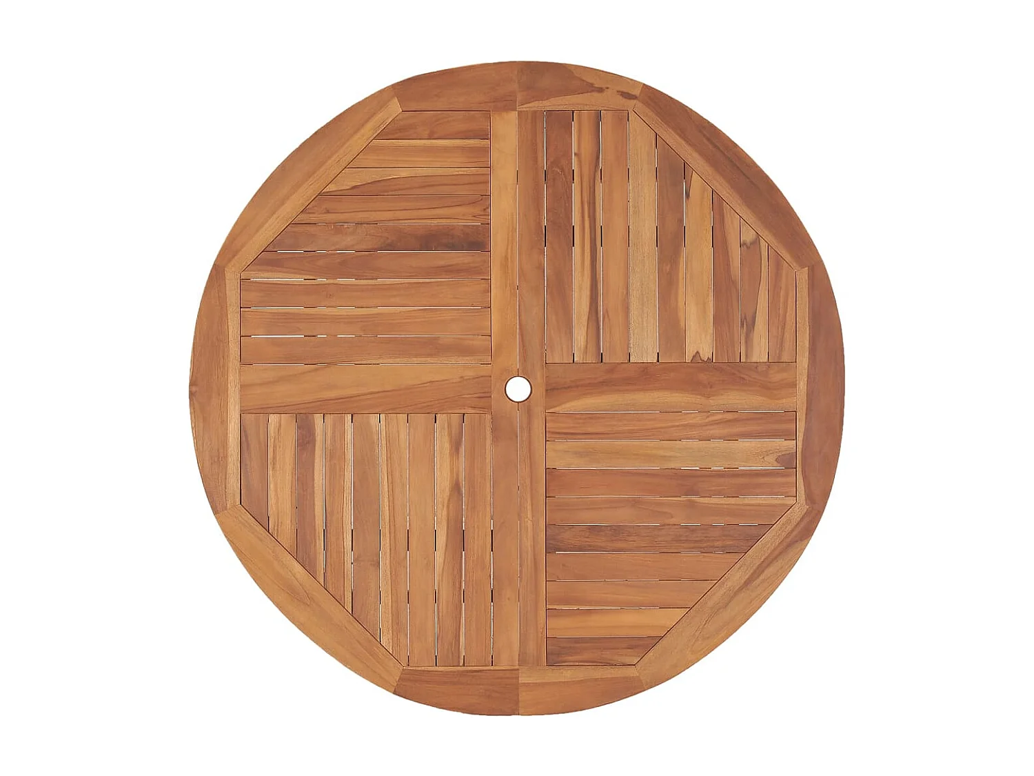 Tavolo da Pranzo da Giardino Ø110x75 cm Legno Massello di Teak