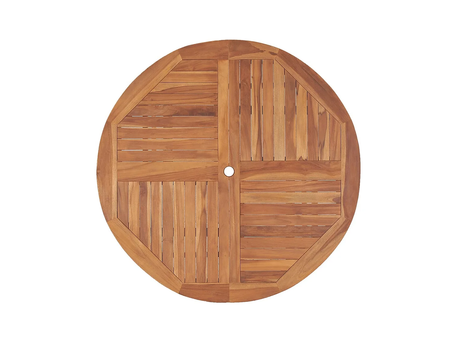 Tuintafel Ø110x75 cm massief teakhout