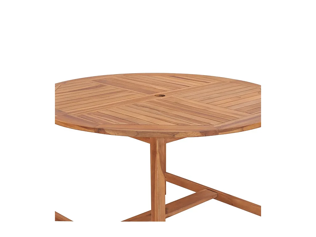 Tuintafel Ø110x75 cm massief teakhout