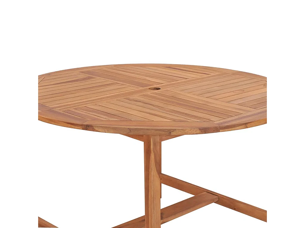 Garten-Esstisch Ø110x75 cm Massivholz Teak