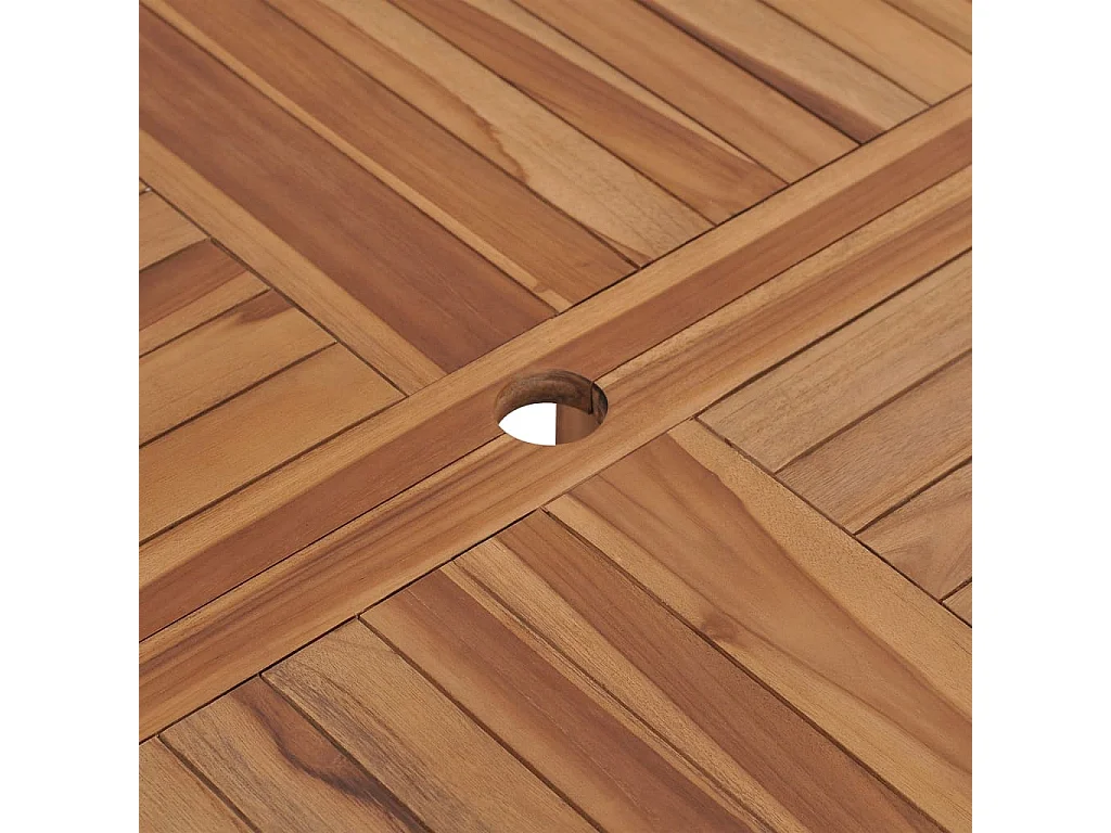 Garten-Esstisch Ø110x75 cm Massivholz Teak
