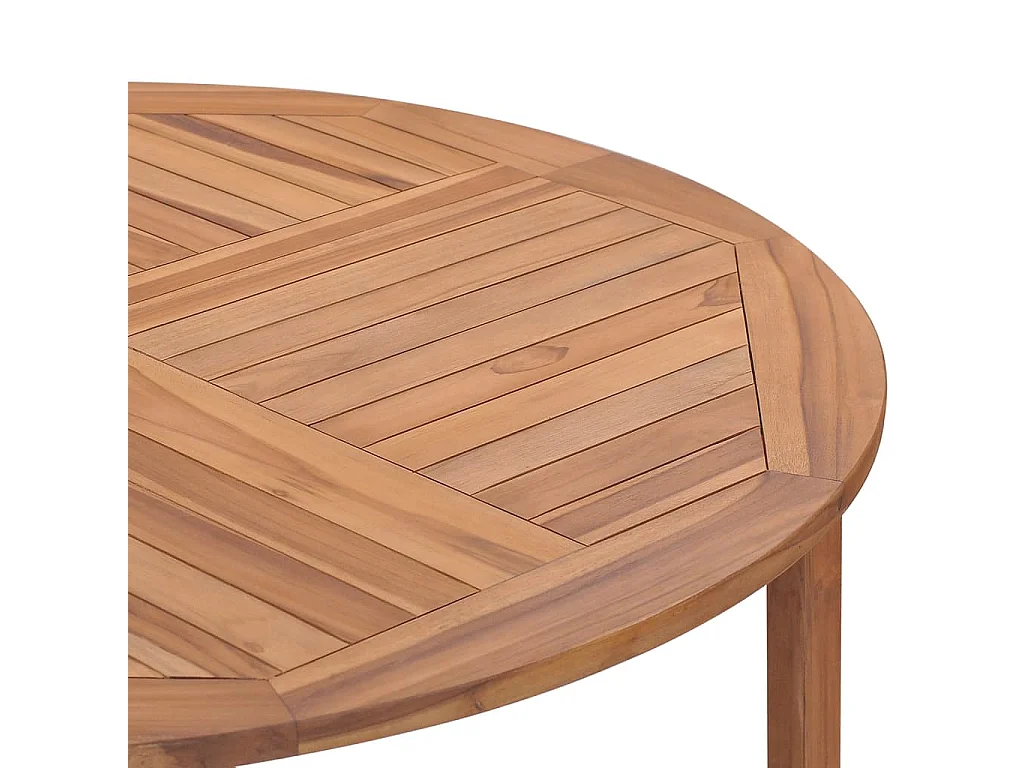 Garten-Esstisch Ø110x75 cm Massivholz Teak
