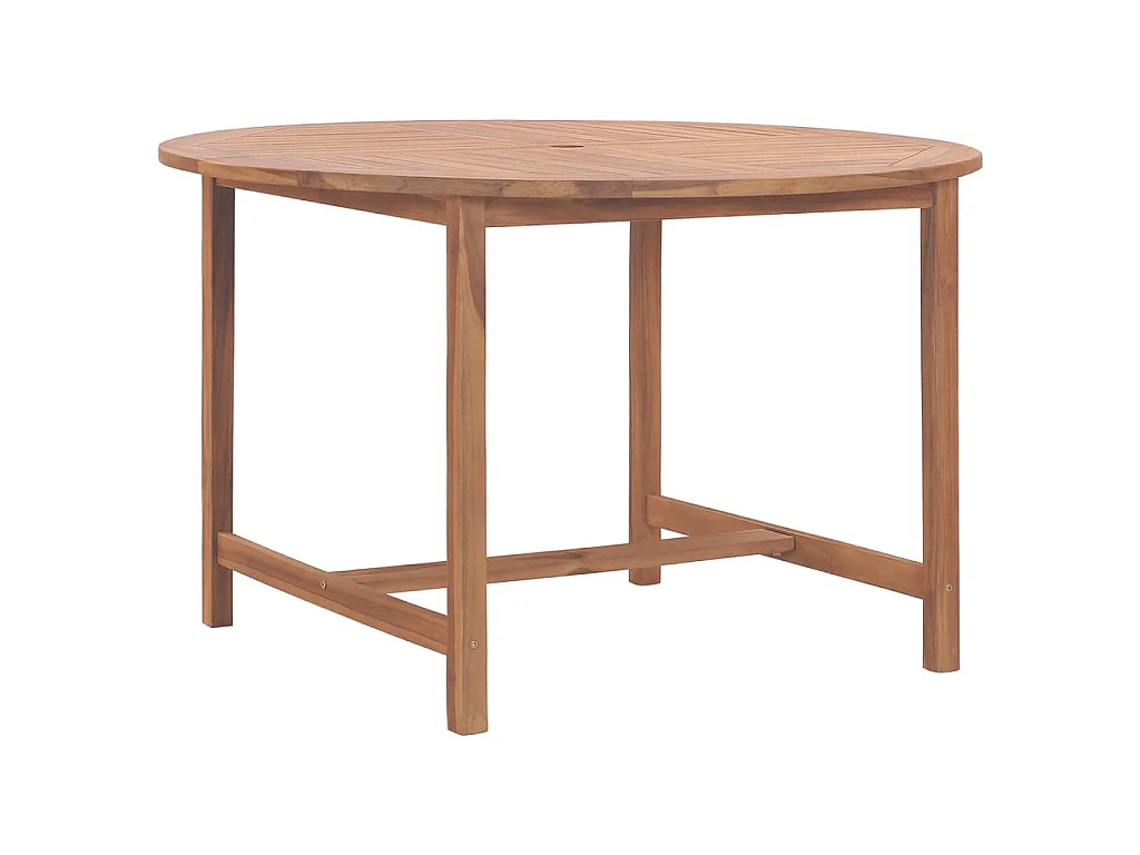 Garten-Esstisch Ø110x75 cm Massivholz Teak