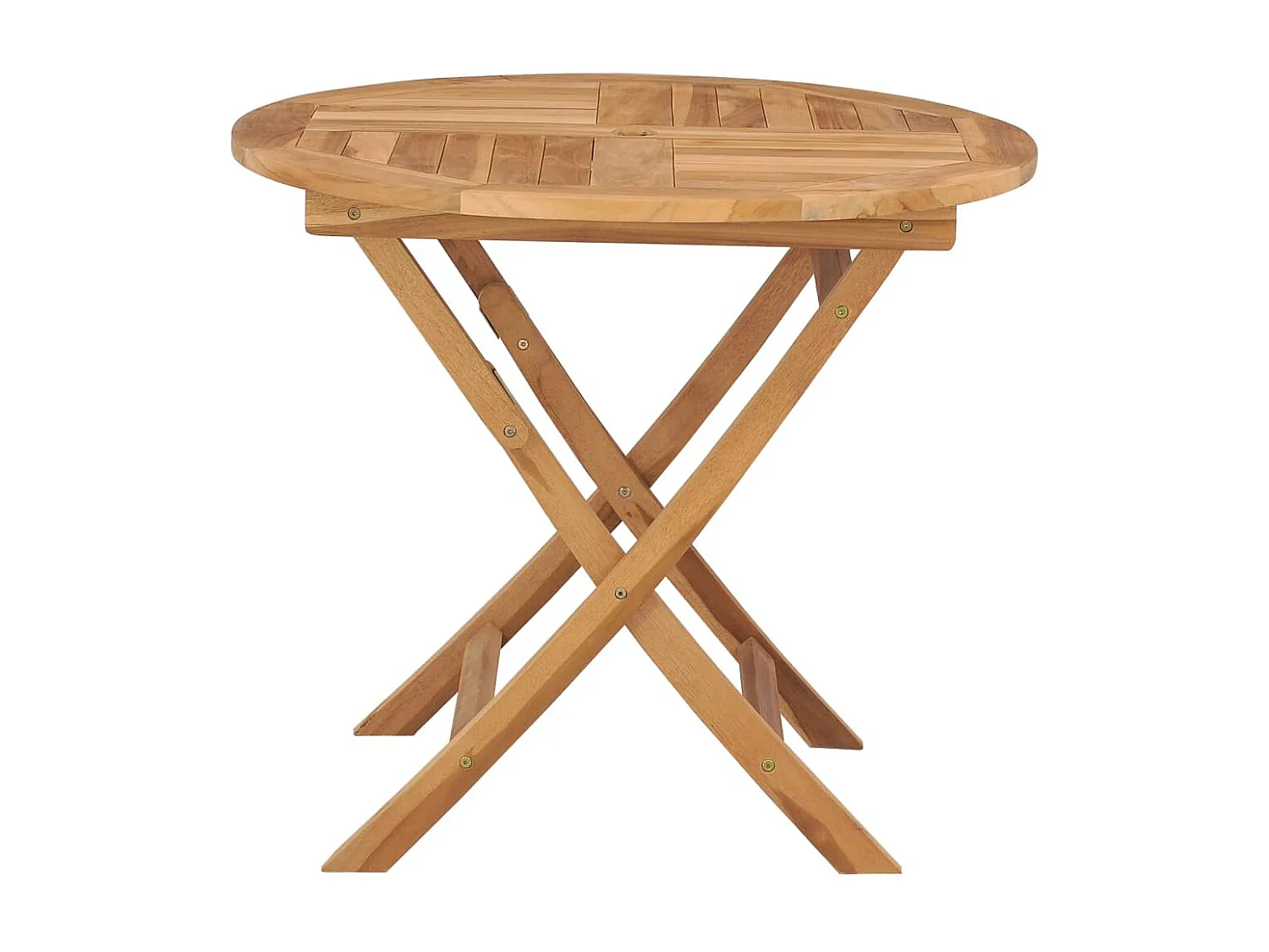 Tavolo da Giardino Pieghevole 85x76cm in Legno Massello di Teak