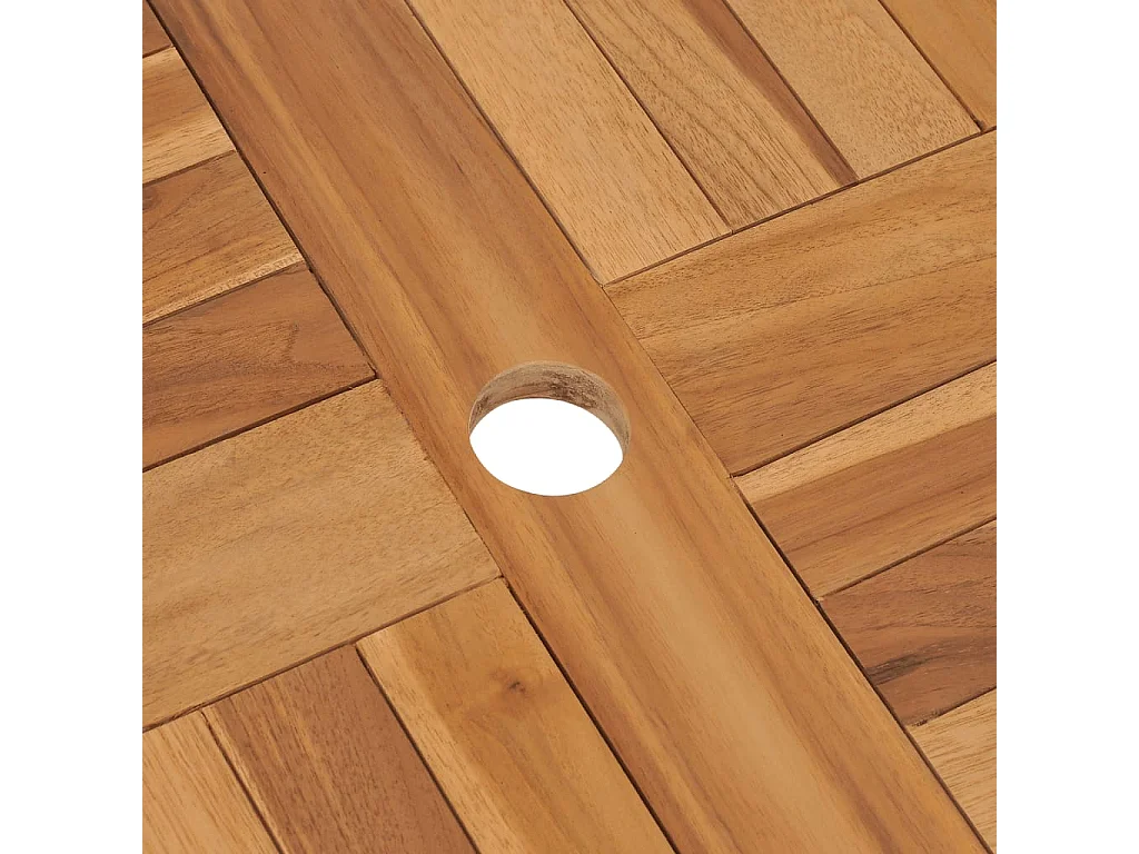 Tavolo da Giardino Pieghevole 85x76cm in Legno Massello di Teak