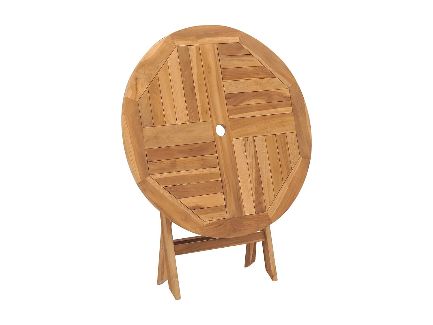 Tuintafel inklapbaar 85x76 cm massief teakhout