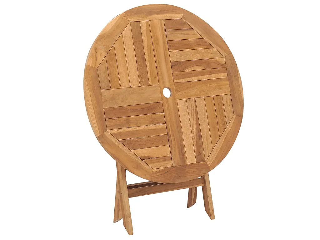 Table pliable de jardin 85x76 cm Bois de teck solide