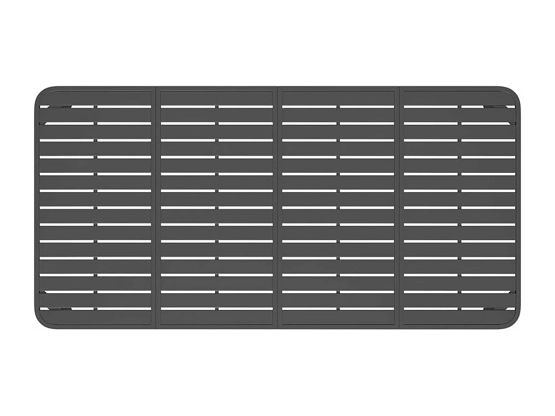 Mesa de jardín acero gris antracita 200x100x71 cm