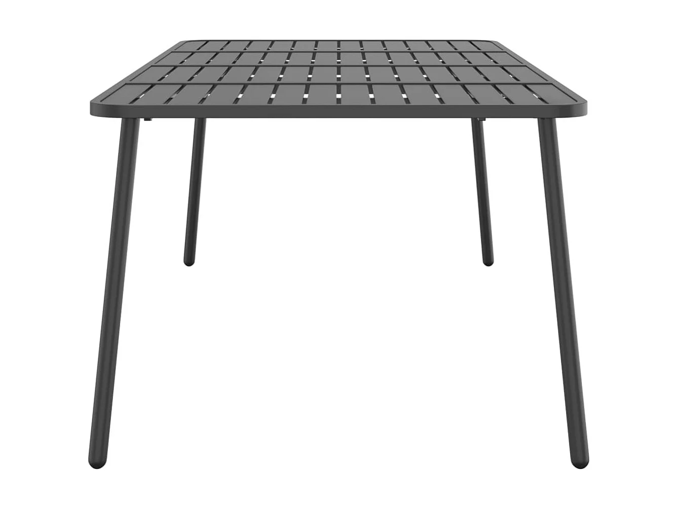 Table de jardin anthracite 200x100x71 cm acier