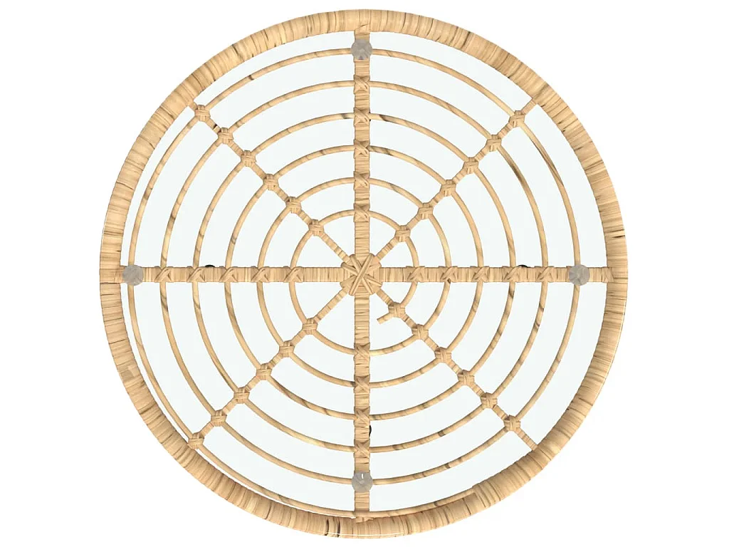 Esstisch Ø80 cm Hartglas und Stahl