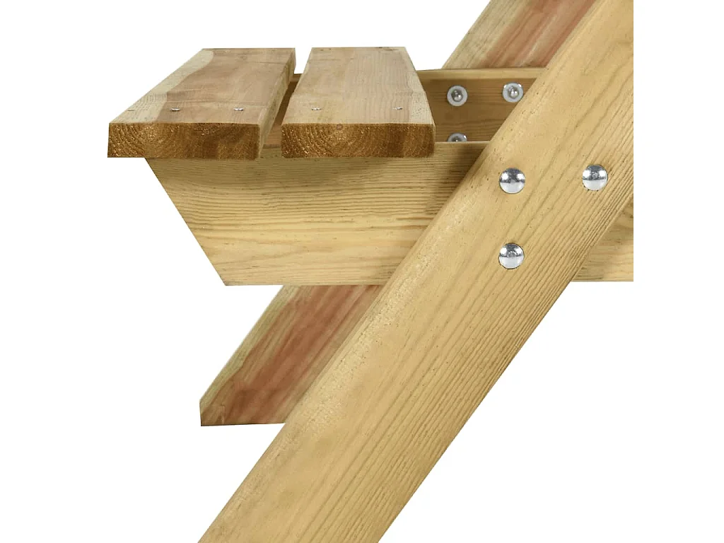 Picknicktafel met banken 110x123x73 cm geïmpregneerd grenenhout