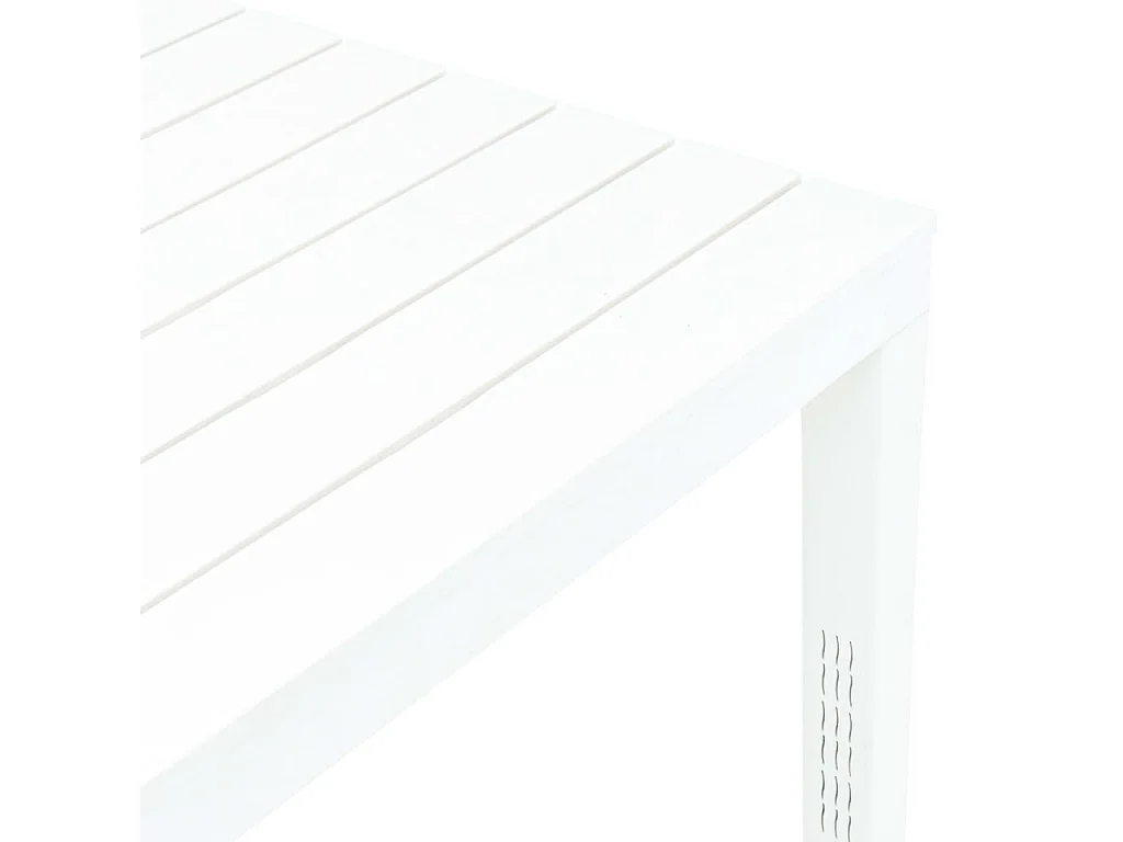 Tuintafel 78x78x72 cm kunststof wit