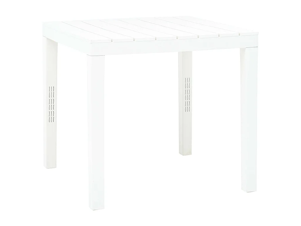 Tuintafel 78x78x72 cm kunststof wit