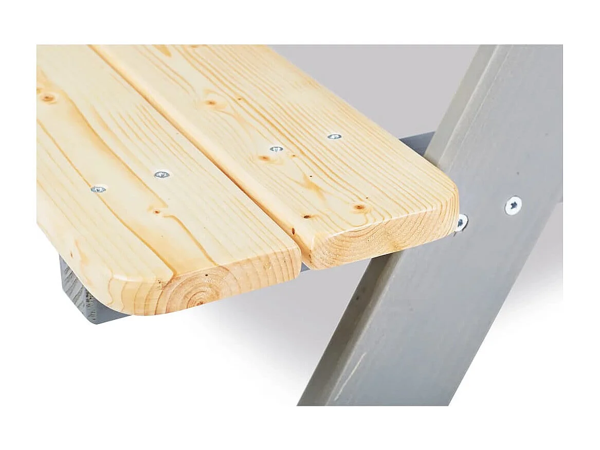 Table et bancs de pique-nique d'enfants Nicki für 4 Bois Gris