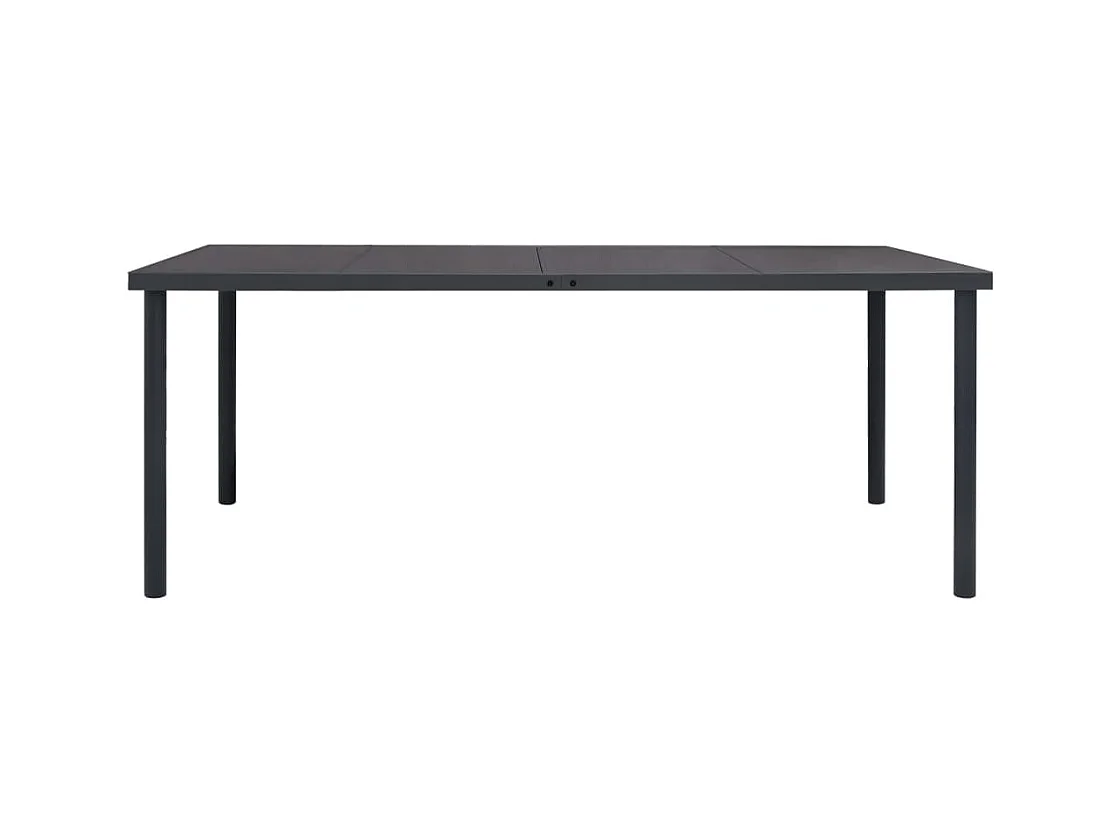 Table à dîner d'extérieur Anthracite 190x90x74 cm Acier