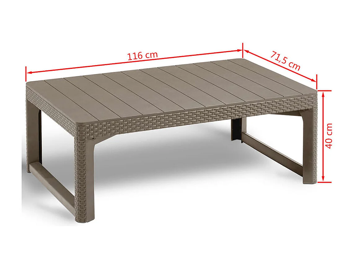 Table de jardin Lyon Cappuccino