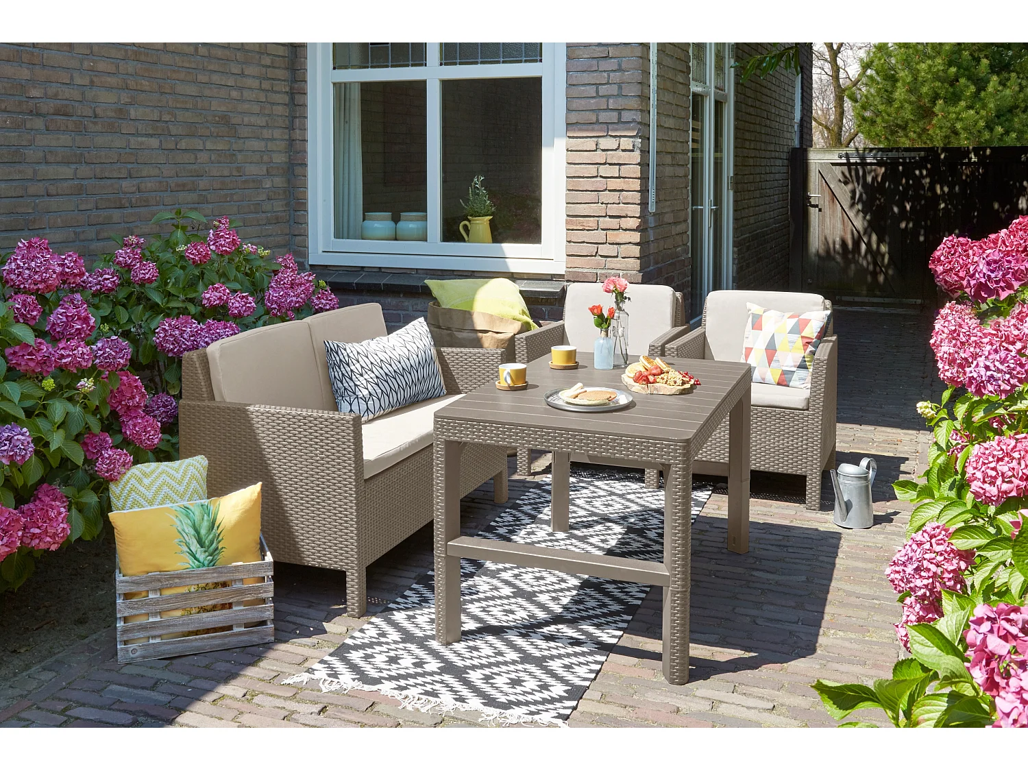 Table de jardin Lyon Cappuccino