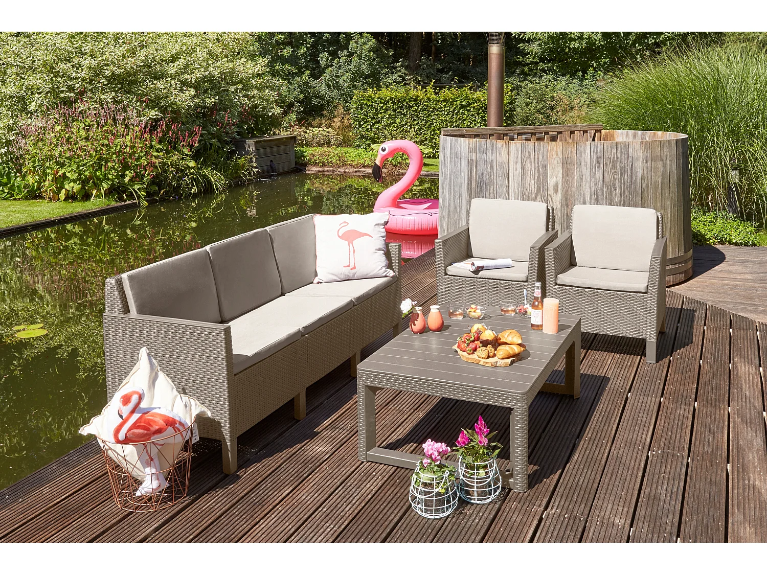 Table de jardin Lyon Cappuccino